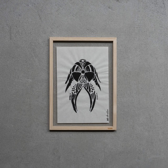 shikafuco 墨画003 + MOEBE FRAME ASH A4サイズ