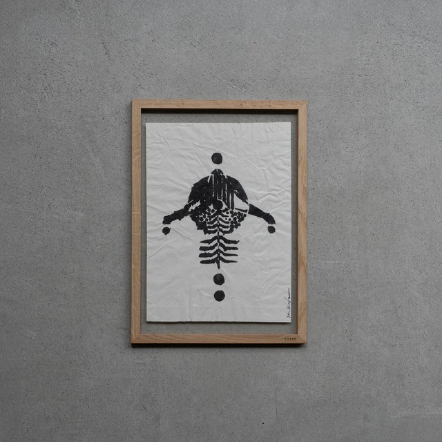 shikafuco 墨画011 + MOEBE FRAME OAK A4サイズ