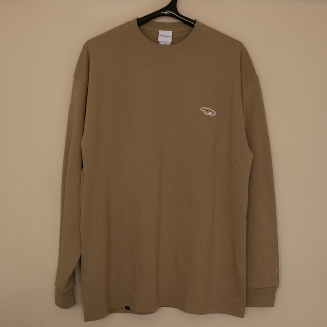 コモドオオトカゲ|Wappen Long Sleeve TEE / Khaki / Gray